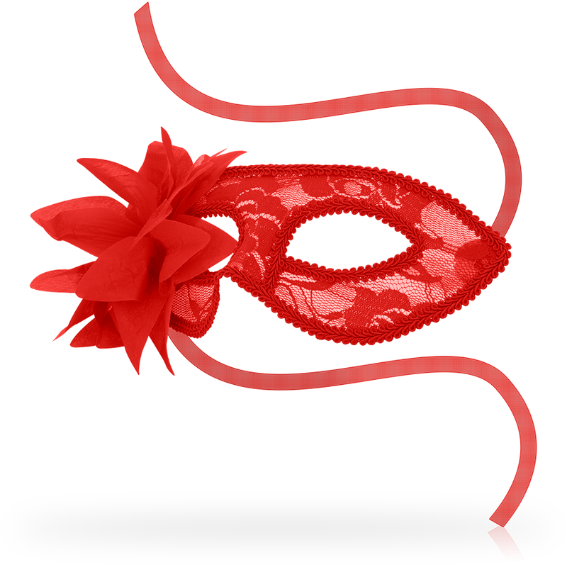 OHMAMA - MASQUE DENTELLE ET FLEUR ROUGE