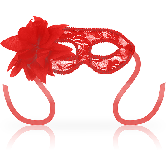 OHMAMA - MASQUE DENTELLE ET FLEUR ROUGE