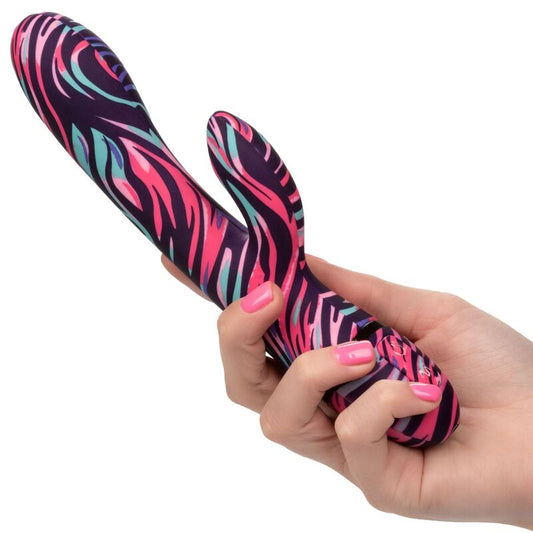 CALEXOTICS - VIBROMASSEUR DOUBLE STIMULATION POINT G & CLITORIS - 10 MODES USB