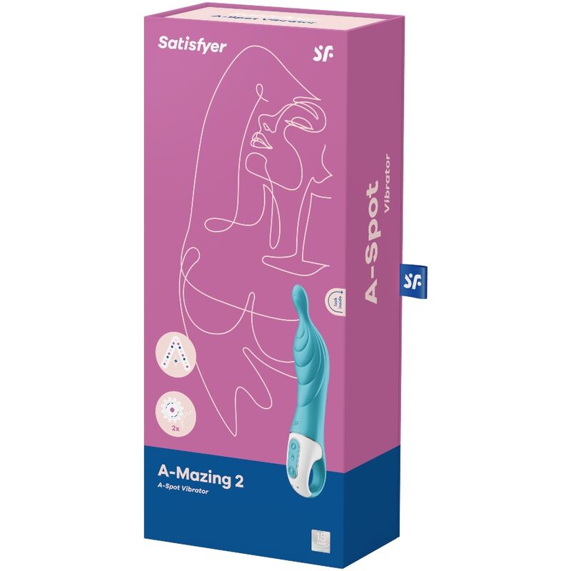 SATISFYER - STIMULATEUR AMAZING 2 ASPOT TURQUOISE
