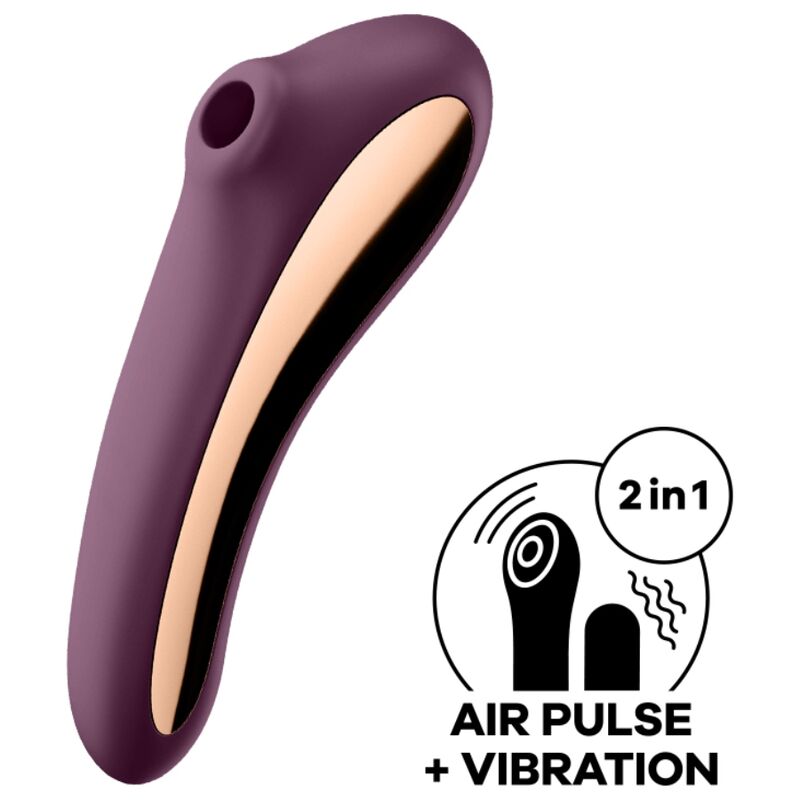 SATISFYER - VIBROMASSEUR AIR-PULSÉ DOUBLE FACE