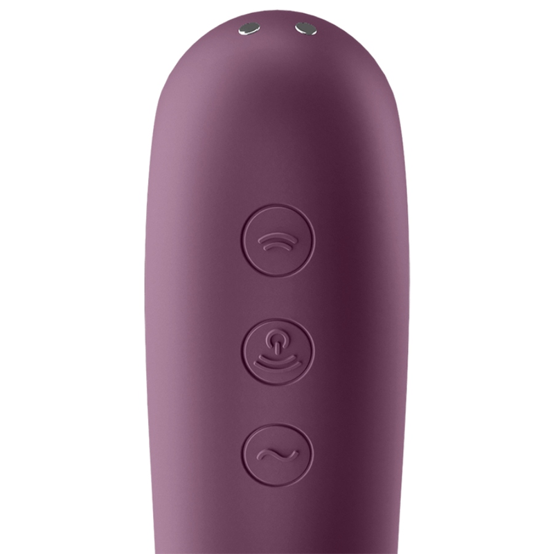 SATISFYER - VIBROMASSEUR AIR-PULSÉ DOUBLE FACE
