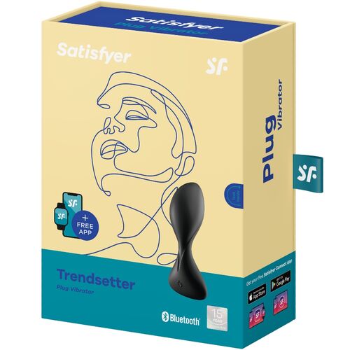 SATISFYER - PLUG VIBRANT TRENDSETTER NOIR OU VERT