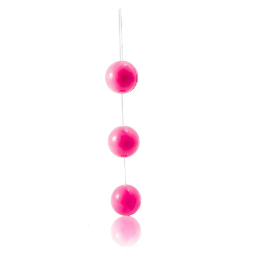 BAILE - PERLES ANALES ROSE 3 BOULES ABS 20 CM DÉBUTANT - Incandessens