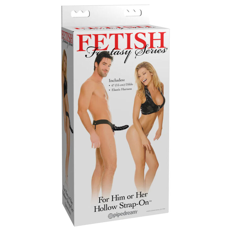 FETISH FANTASY SERIES - HARNAIS GODE CREUX STRAP-ON 15 CM SANS PHTALATES