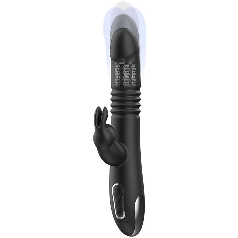 BLACK&SILVER - VIBROMASSEUR VA & VIENT COMPATIBLE AVEC LA TECHNOLOGIE SANS FIL WATCHME