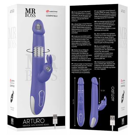 MR BOSS - VIBROMASSEUR ET ROTATEUR ARTURO COMPATIBLE AVEC LA TECHNOLOGIE SANS FIL WATCHME