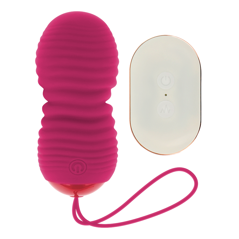 OHMAMA - OEUF VIBRANT TELECOMMANDE 7 MODES ROSE 8 CM