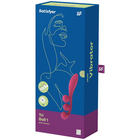 SATISFYER - STIMULATEUR MULTI TRI BALL 1 ROUGE