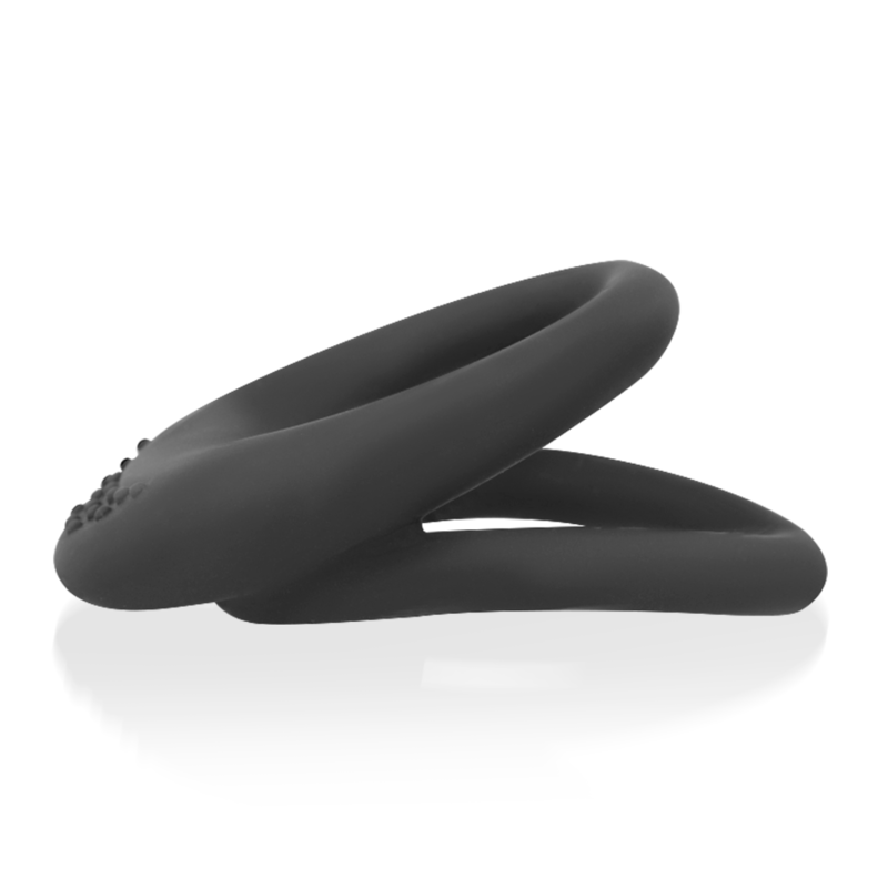 OHMAMA - ANNEAU COCKRING DOUBLE SILICONE 3.5 CM - 4.5 CM