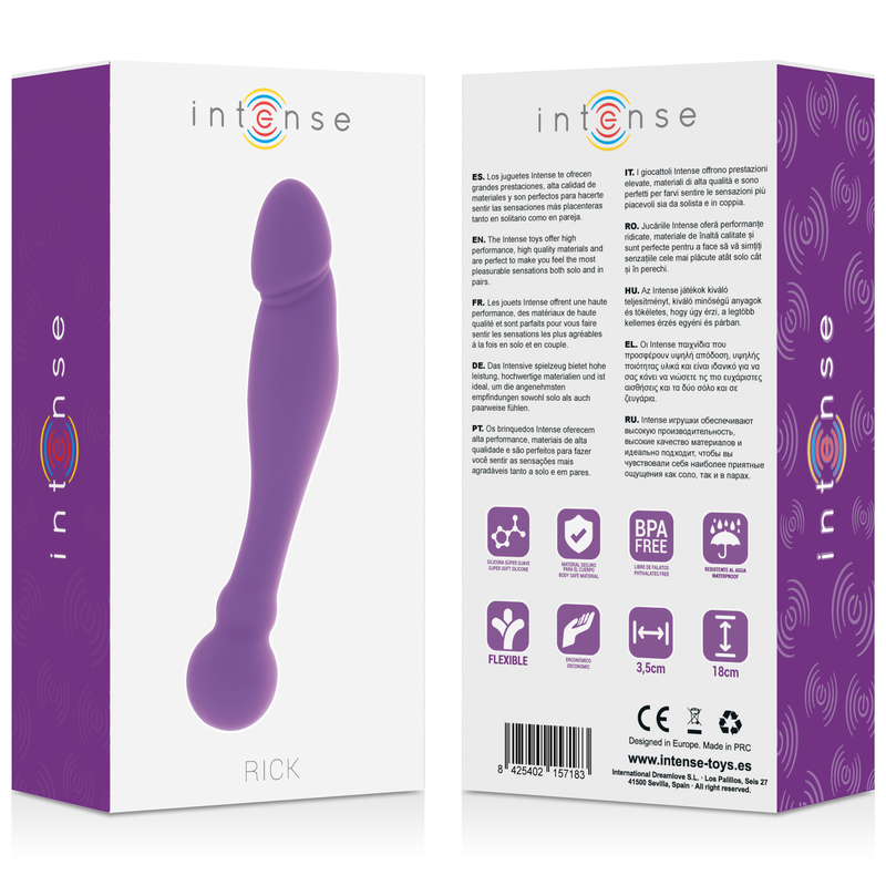 INTENSE - GODE SILICONE RICK DOUBLE EFFET LILAS