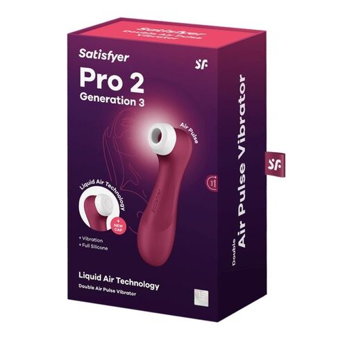 SATISFYER - STIMULATEUR CLITORIDIEN SATISFYER PRO 2 GENERATION 3 AIR PULSE & VIBRATIONS