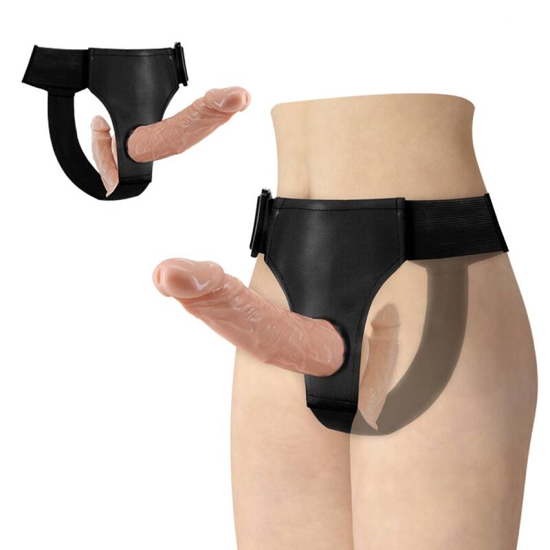 BAILE - GODE CEINTURE DOUBLE EXTRÉMITÉ AVEC HARNAIS