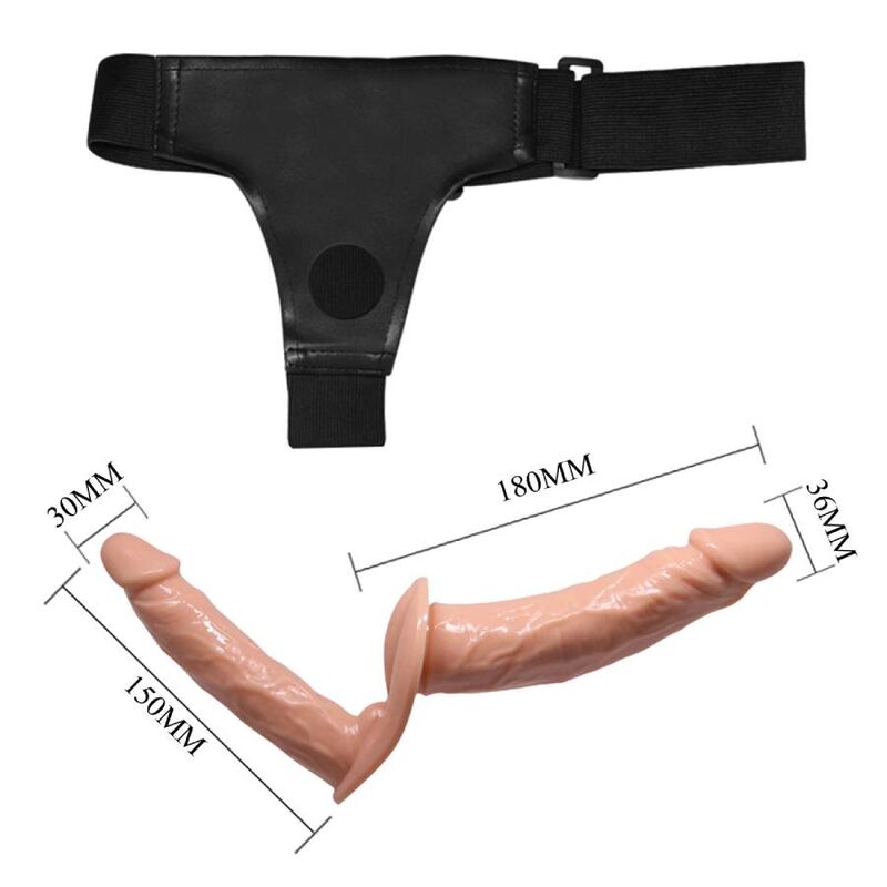 BAILE - GODE CEINTURE DOUBLE EXTRÉMITÉ AVEC HARNAIS