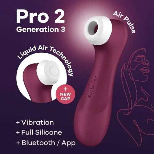 SATISFYER PRO 2 GENERATION 3 – STIMUTATEUR CLITORIS AIR PULSE VIBRATIONS - Incandessens