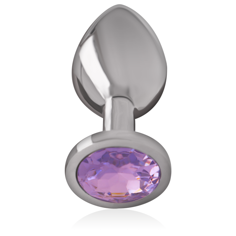 INTENSE PLUG ANAL MÉTAL ALUMINIUM CRISTAL VIOLET TAILLE L BIJOU LUXE 175G