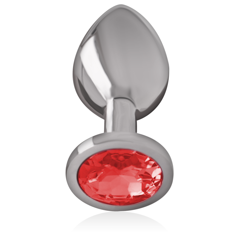 INTENSE PLUG ANAL MÉTAL ALUMINIUM CRISTAL ROUGE TAILLE S BIJOU LUXE WATERPROOF