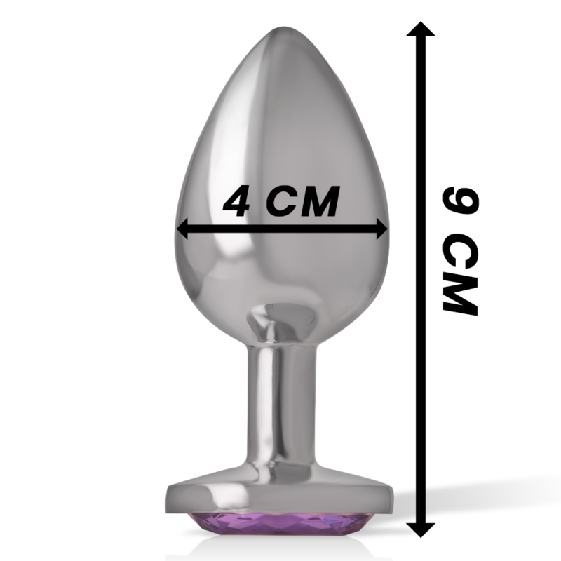 INTENSE PLUG ANAL MÉTAL ALUMINIUM CRISTAL VIOLET TAILLE L BIJOU LUXE 175G