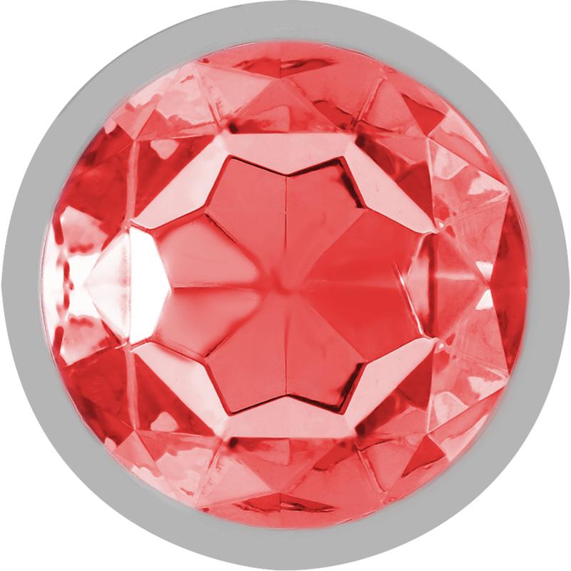INTENSE PLUG ANAL MÉTAL ALUMINIUM CRISTAL ROUGE TAILLE M BIJOU LUXE WATERPROOF