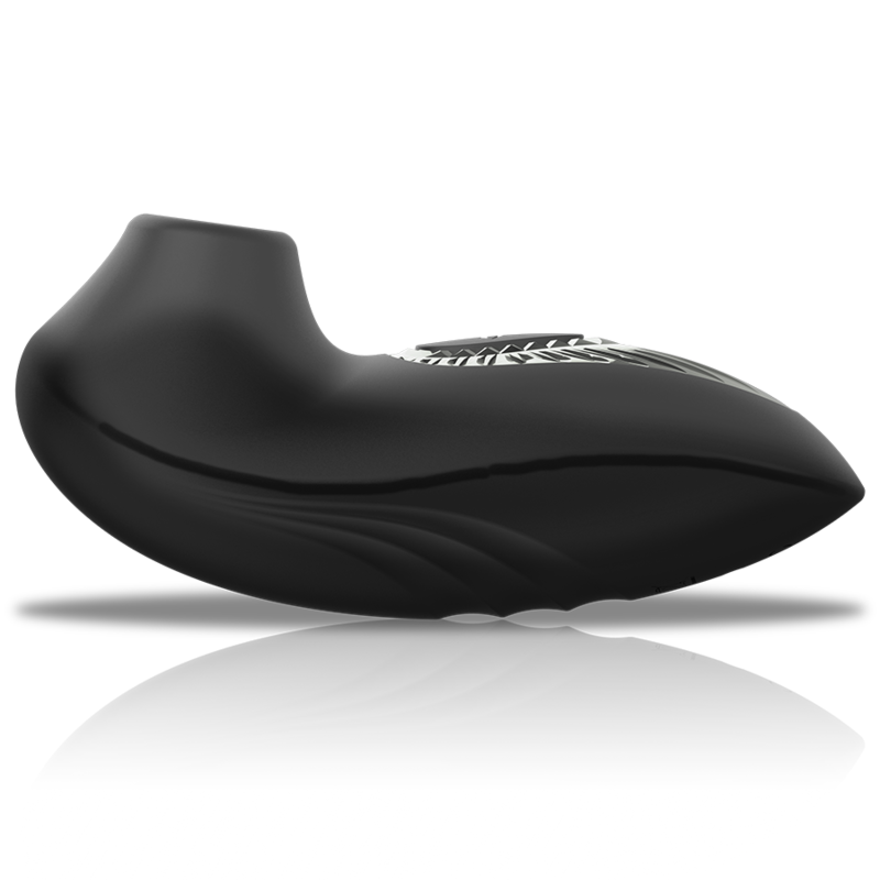 BLACK&SILVER - STIMULATEUR CLITORIDIEN DRAKE ASPIRATION 10 MODES SILICONE RECHARGEABLE NOIR