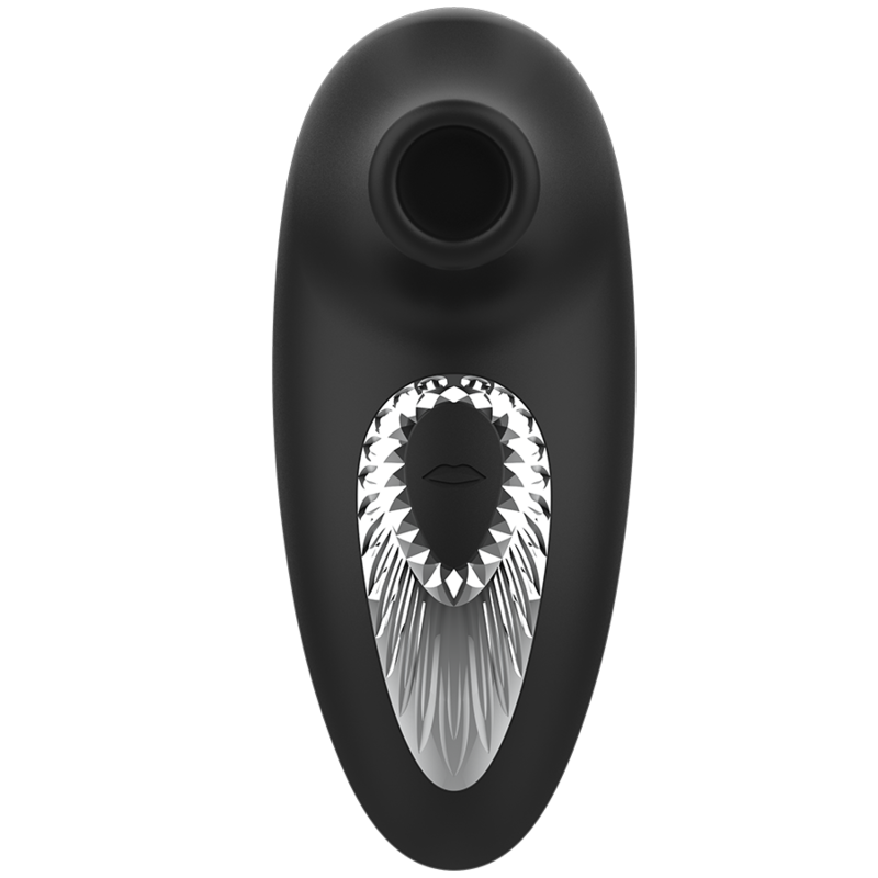 BLACK&SILVER - STIMULATEUR CLITORIDIEN DRAKE ASPIRATION 10 MODES SILICONE RECHARGEABLE NOIR
