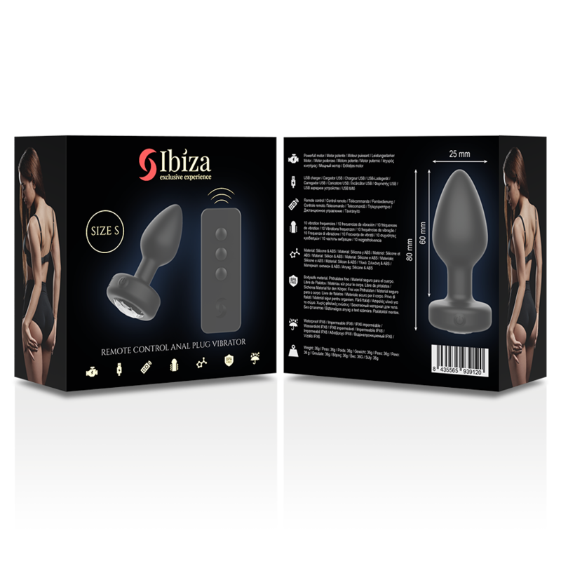 IBIZA - PLUG ANAL TÉLÉCOMMANDE TAILLE S