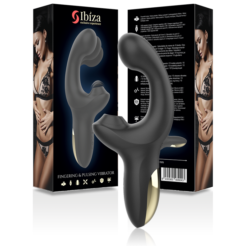IBIZA - VIBRATEUR DOUBLE WAVE MOTION DOIGTÉS PULSATIONS POINT G CLITORIS 30 MODES