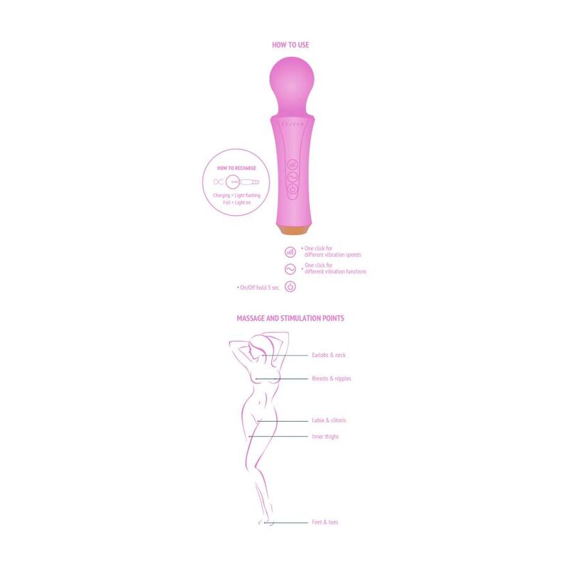 XOCOON - VIBROMASSEUR WAND FUCHSIA