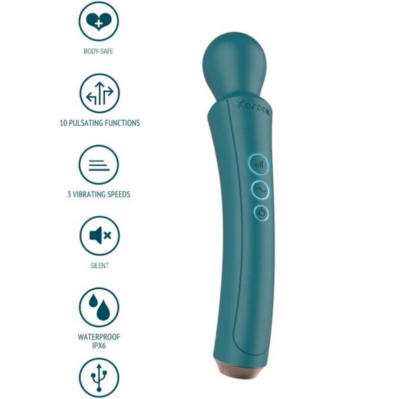 XOCOON - VIBROMASSEUR WAND COURBE VERTE