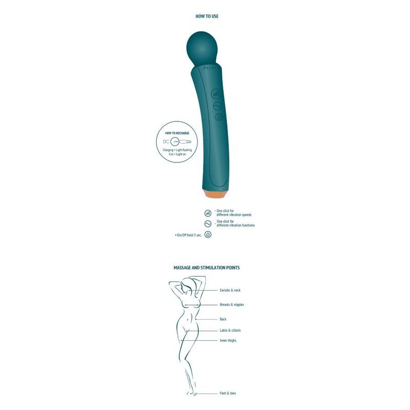 XOCOON - VIBROMASSEUR WAND COURBE VERTE