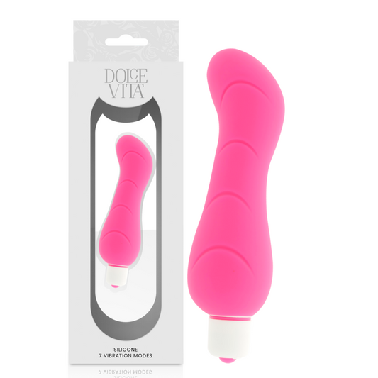 DOLCE VITA - VIBROMASSEUR POINT G SILICONE ROSE 7 MODES
