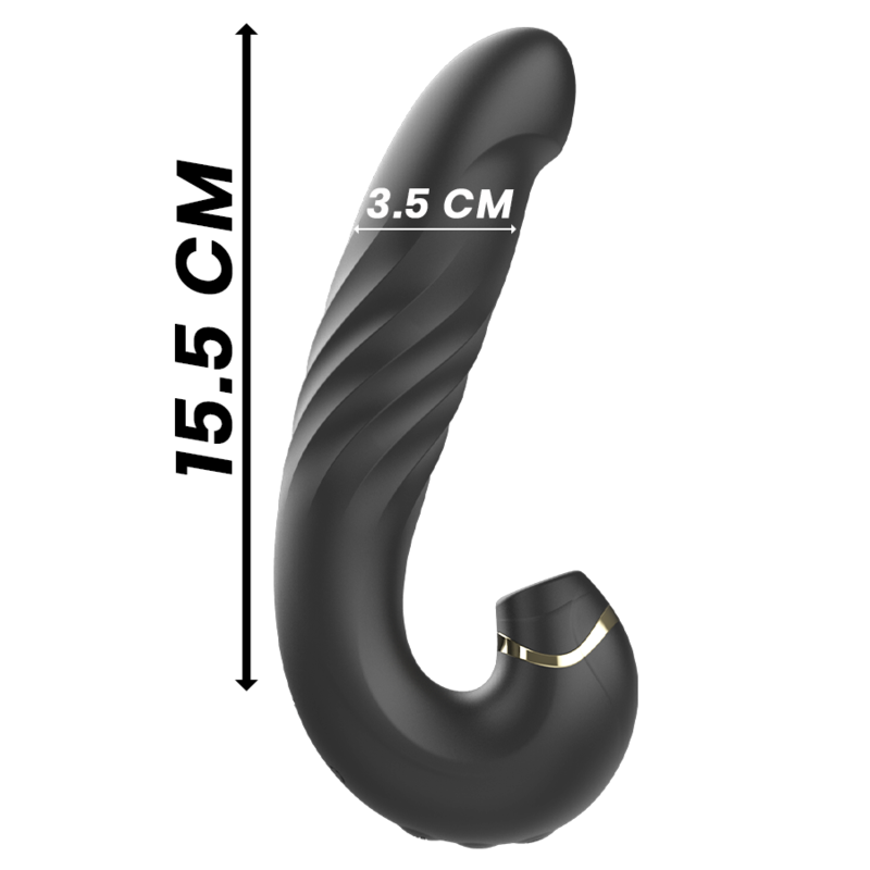 IBIZA - STIMULATEUR CLITORIS UP & DOWN VENTOUSE ONDES SONIQUES 10 MODES VIBRATION 10 MODES ASPIRATION