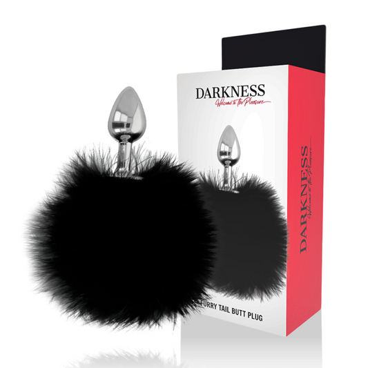 DARKNESS - PLUG ANAL AVEC QUEUE NOIR 7 CM