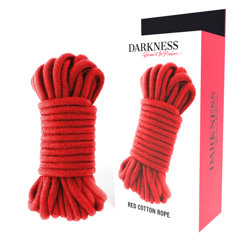 DARKNESS - CORDE JAPONAISE BONDAGE SHIBARI 5 M COTON 100% - ROUGE