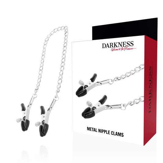 DARKNESS - PINCES À TETONS RÉGLABLES EN MÉTAL