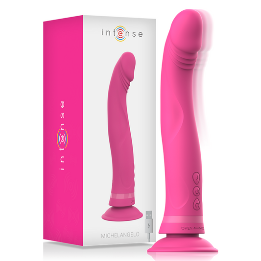 INTENSE MICHELANGELO GODE VIBRATEUR SILICONE ROSE RECHARGEABLE USB WATERPROOF