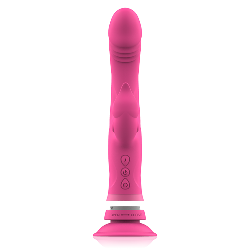 INTENSE - VIBROMASSEUR RABBIT JULIO VENTOUSE SILICONE ROSE