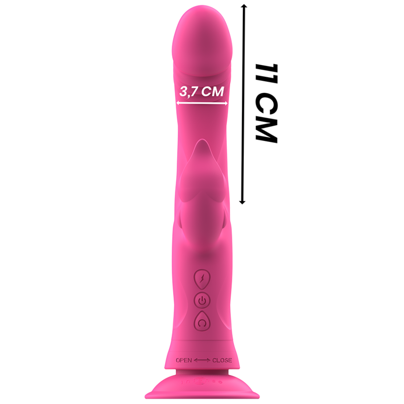 INTENSE - VIBROMASSEUR RABBIT JULIO VENTOUSE SILICONE ROSE