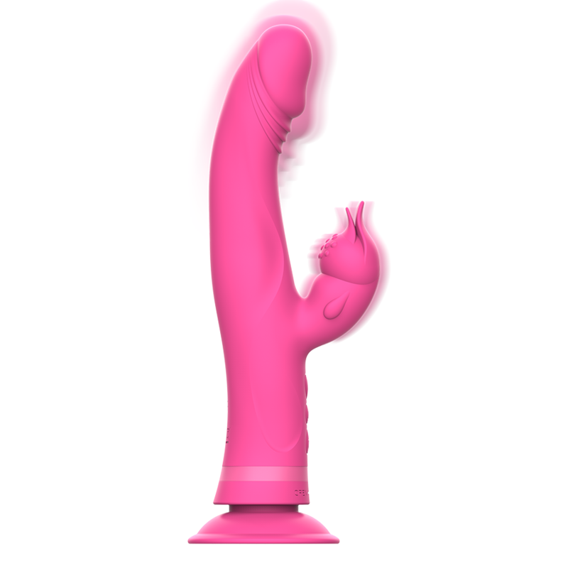 INTENSE - VIBROMASSEUR RABBIT JULIO VENTOUSE SILICONE ROSE