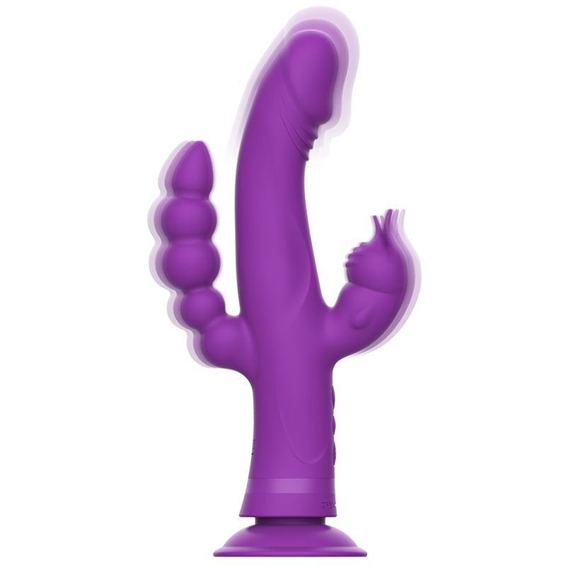 INTENSE CASANOVA VIBRATEUR RABBIT TRIPLE MOTEUR VIOLET RECHARGEABLE USB WATERPROOF SILICONE
