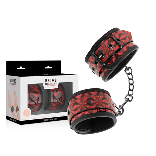 BEGME -  MENOTTES CHEVILLES ÉDITION ROUGE AVEC DOUBLURE EN NÉOPRÈNE