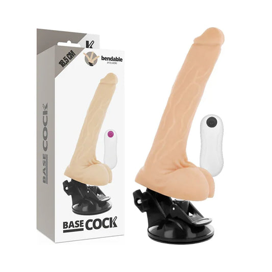 BASECOCK - GODE VENTOUSE ARTICULABLE ET TÉLÉCOMMANDE 18.5 CM - Incandessens