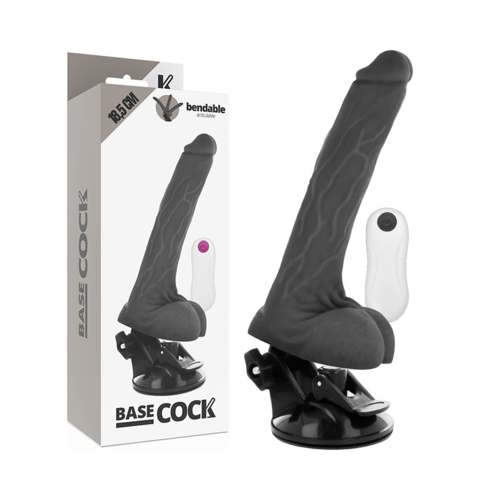 BASECOCK - GODE VENTOUSE ARTICULABLE ET TÉLÉCOMMANDE 18.5 CM