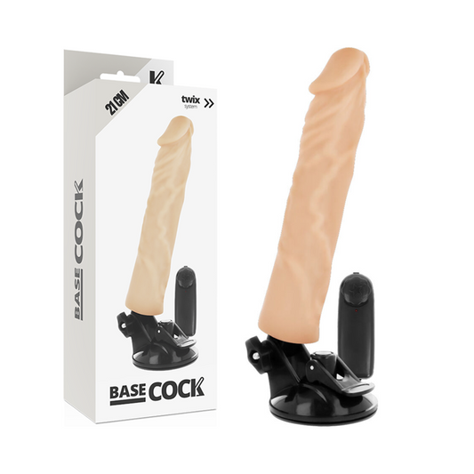 BASECOCK - GODE VIBRANT INCLINABLE RÉALISTE 21 CM -O- 4 CM