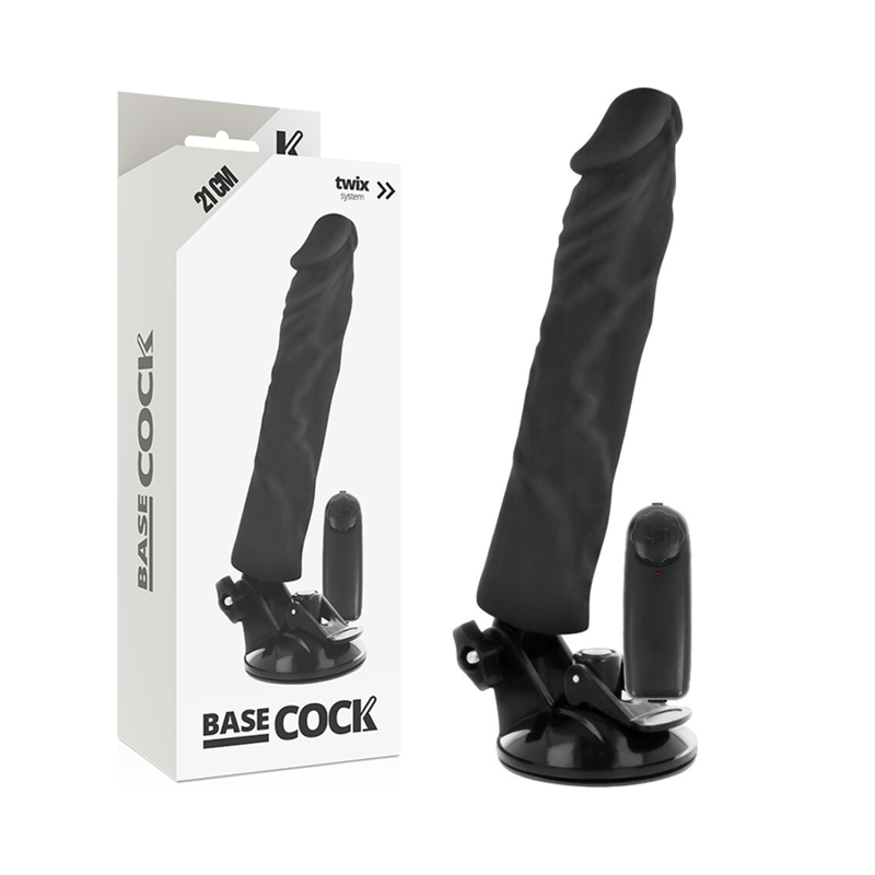BASECOCK - GODE VIBRANT INCLINABLE RÉALISTE 21 CM -O- 4 CM