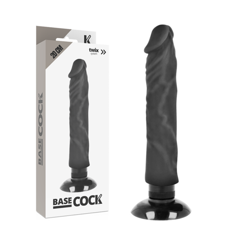 BASECOCK - GODE VIBRANT A VENTOUSE 2-1 NATUREL 20 CM -O- 4 CM