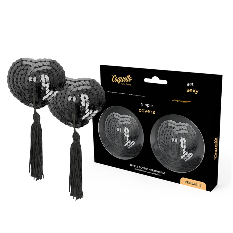COQUETTE CHIC DESIRE - CACHE-TETONS  PAILLETTES NOIRES