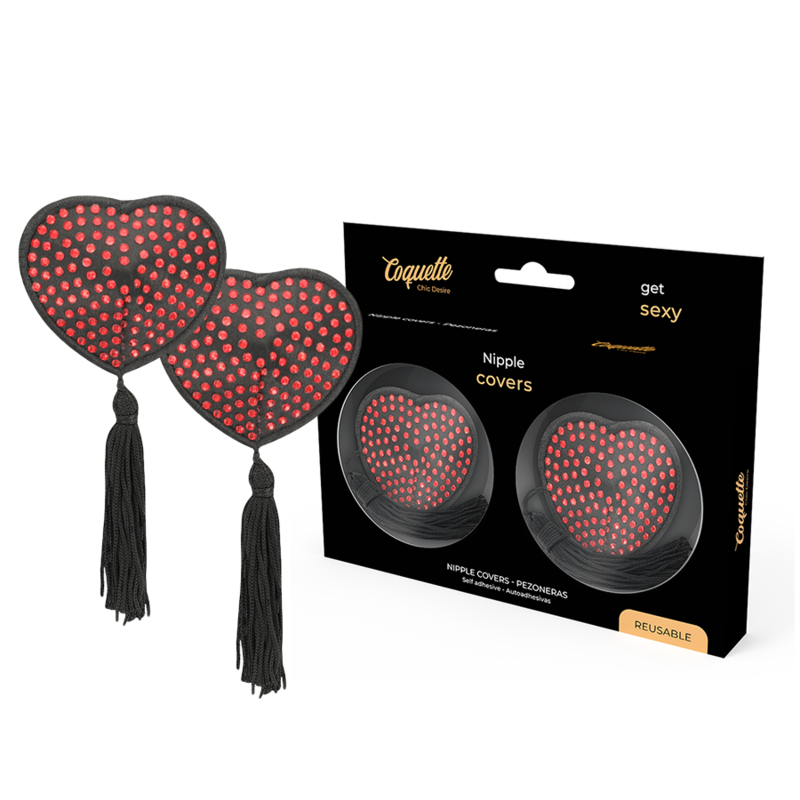 COQUETTE CHIC DESIRE - CACHE-TETONS ROUGE / NOIR
