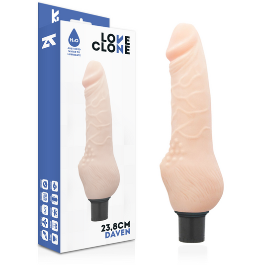 LOVECLONE - DAVEN VIBRATEUR AUTOLUBRIFIANT RÉALISTE 23.8 CM -O- 3.8 CM