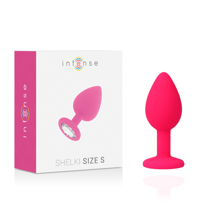 INTENSE - PLUG ANAL SHELKI SILICONE BASE DIAMANT FUCHSIA TAILLE S
